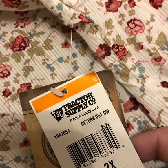 NWT Bit & Bridle Floral Peasant Blouse 2X - Picture 4 of 4